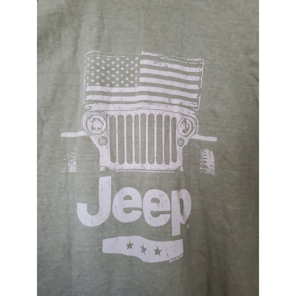 Crazy Shirts Hemp Dyed Jeep Shirt Long Sleeves Mens Sz L Green Front Back Print - Picture 15 of 16